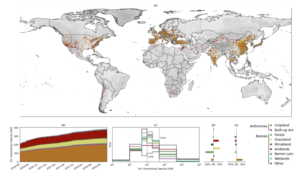 Pre-existing land cover for new solar PV installations