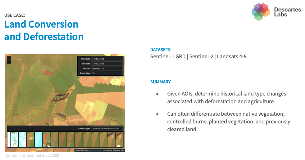 Use case - land conversion and deforestation