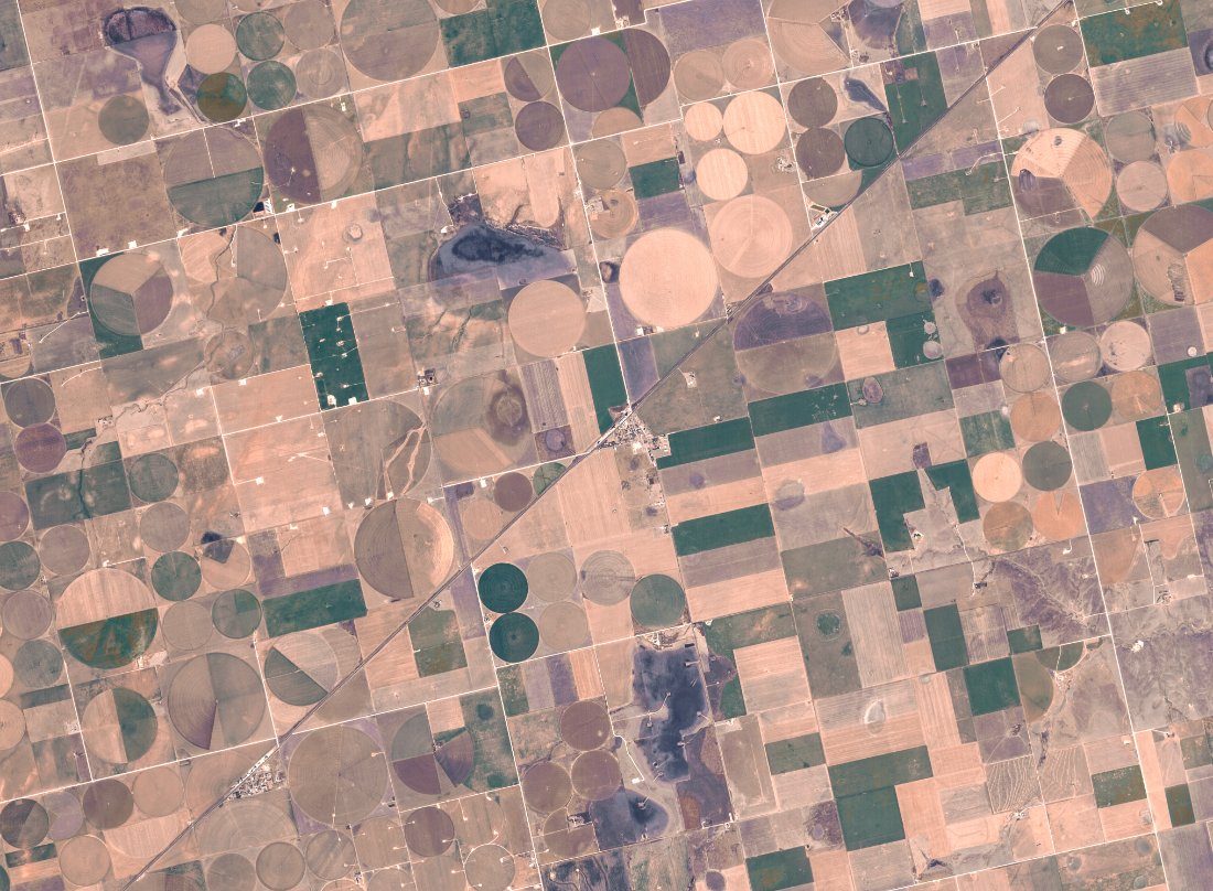 EarthDaily image of centre-pivot cropland