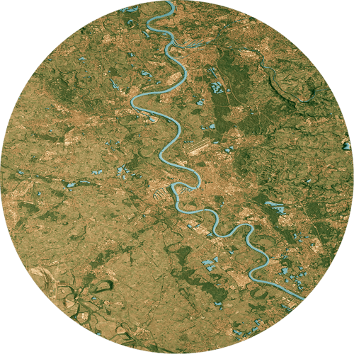 Satellite Imagery of the Rhine river