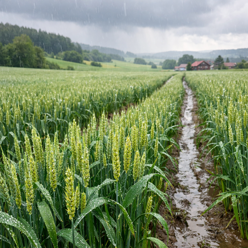 Wheat remains in good condition in Rio Grande do Sul, but excess moisture increases the risk of disease, according to EarthDaily