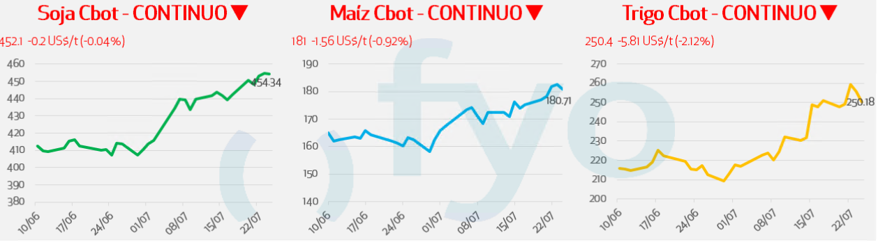 Chicago saw slight declines after reaching highs in recent months